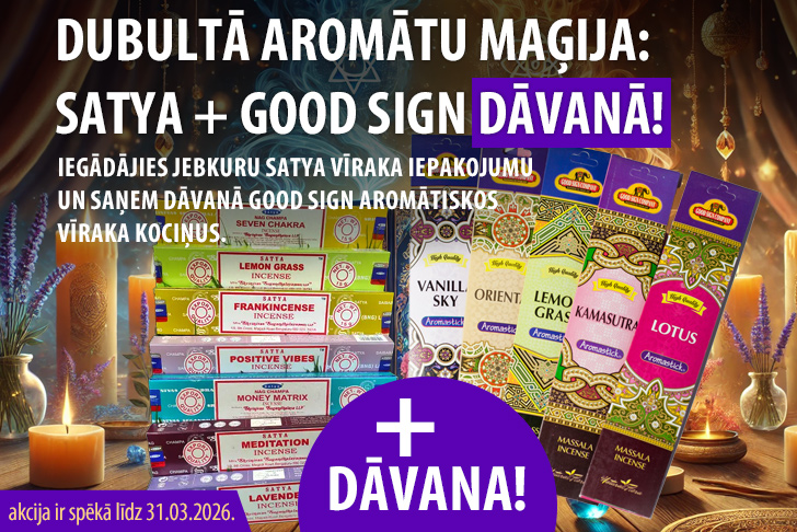 Dubultā aromātu maģija: SATYA + GOOD SIGN dāvanā!