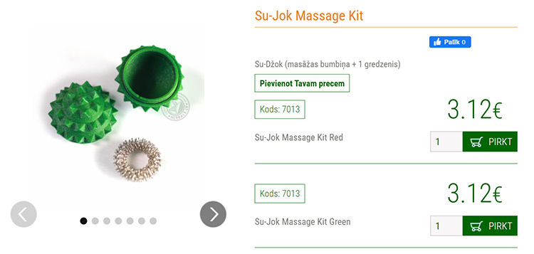 Su-Jok Massage Kit info www.herbals.lv