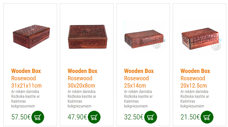 Wooden Box Rosewood info www.herbals.lv