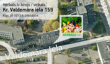 Herbals birojs / veikals Kr. Valdemara 159  Rīga, LV-1013, t. 28668854